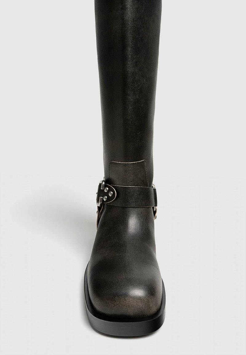 Stradivarius Stradivarius Cowboy/Biker boots - dark grey Vatertagsangebot