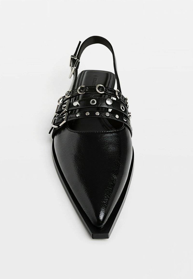 Stradivarius Stradivarius Slingback ballet pumps - black Lagerräumung