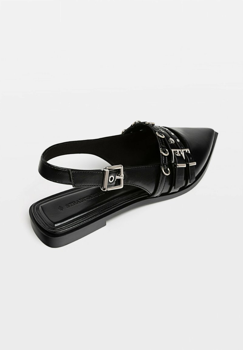 Stradivarius Stradivarius Slingback ballet pumps - black Lagerräumung