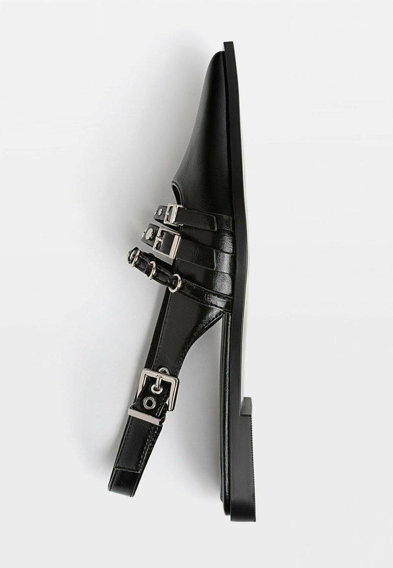Stradivarius Stradivarius Slingback ballet pumps - black Lagerräumung