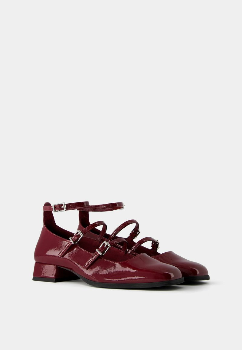 Bershka Bershka MARY JANES - Ankle strap ballet pumps - dark red Angebote