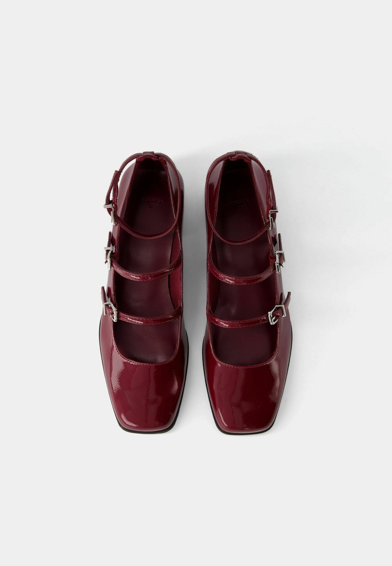 Bershka Bershka MARY JANES - Ankle strap ballet pumps - dark red Angebote