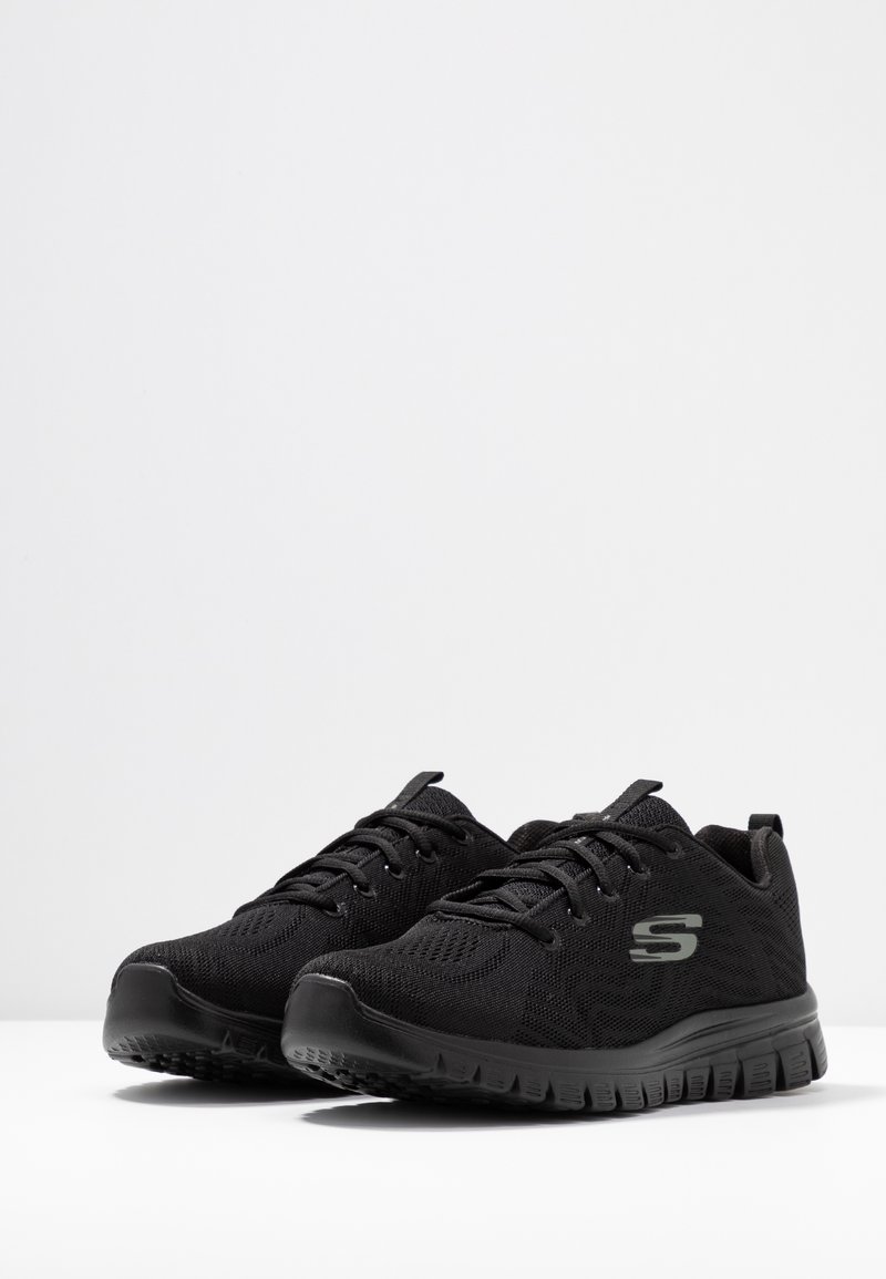 Skechers Wide Fit Skechers Wide Fit GRACEFUL - Trainers - black Günstiger Verkauf