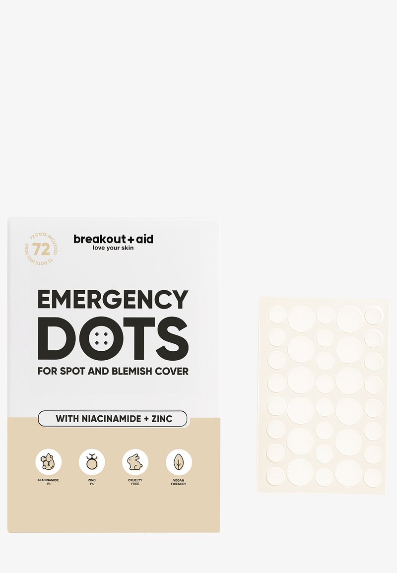 Breakoutaid Breakoutaid EMERGENCY DOTS FOR SPOTS AND BLEMISHES WITH NIACINAMIDE + ZINC 72 DOTS PER PACK - Face mask - 0