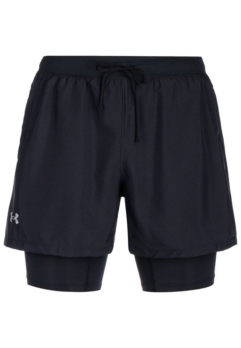 Under Armour Under Armour LAUNCH SHORTS 2-IN-1 - Sports shorts - black black reflective