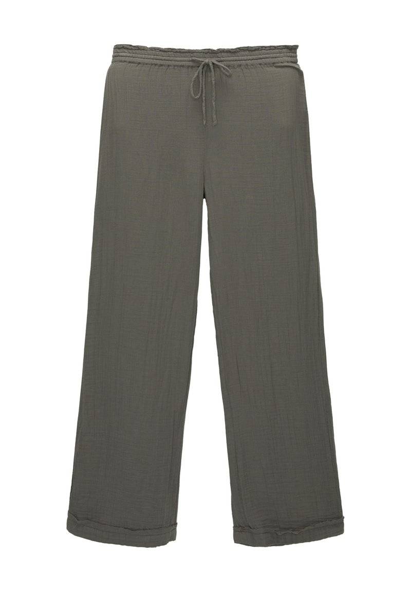 PULL&BEAR PULL&BEAR CREASED WITH FRAYED HEMS - Trousers - dark grey Auslauf