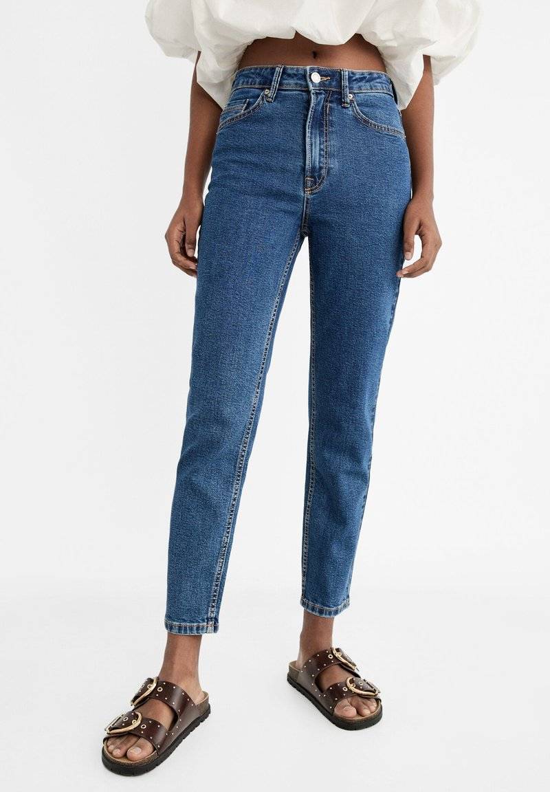 Stradivarius Stradivarius MOM - Relaxed fit jeans - raw denim im Angebot
