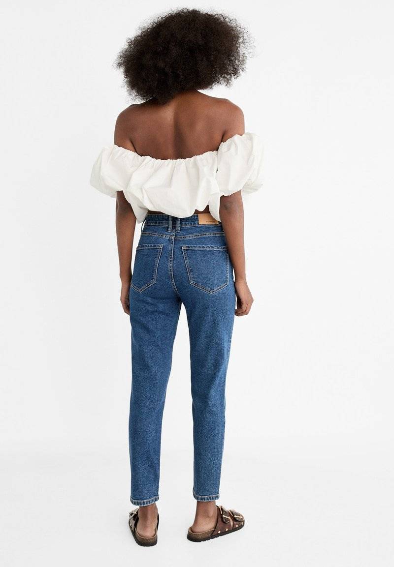 Stradivarius Stradivarius MOM - Relaxed fit jeans - raw denim im Angebot