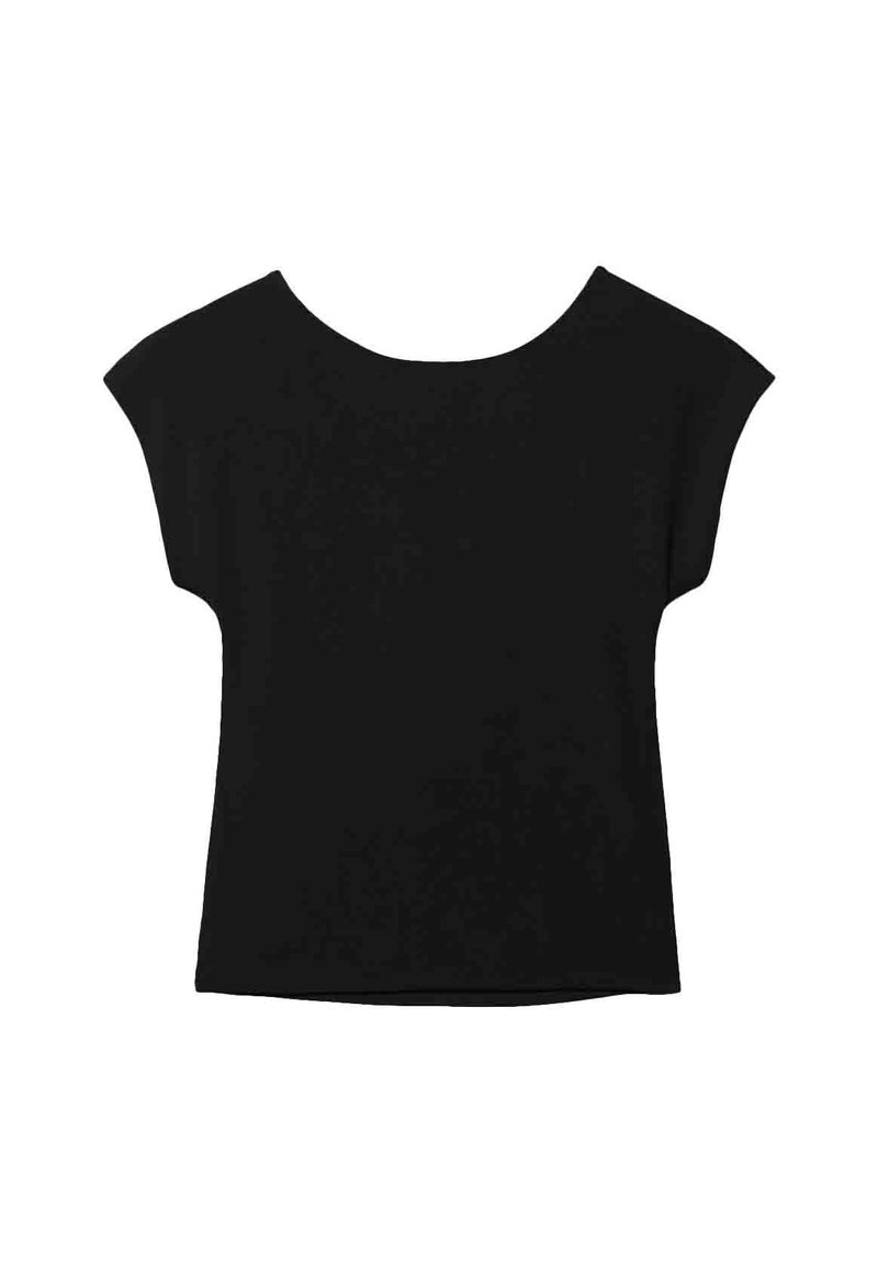Stradivarius Stradivarius OPEN-BACK - Basic T-shirt - black Fabrikverkauf