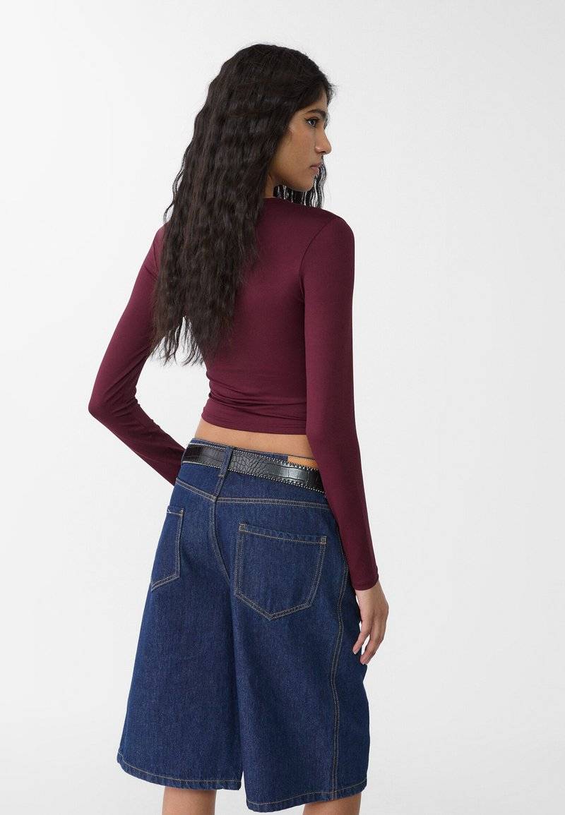 Stradivarius Stradivarius Long sleeved top - bordeaux Meist gekauft