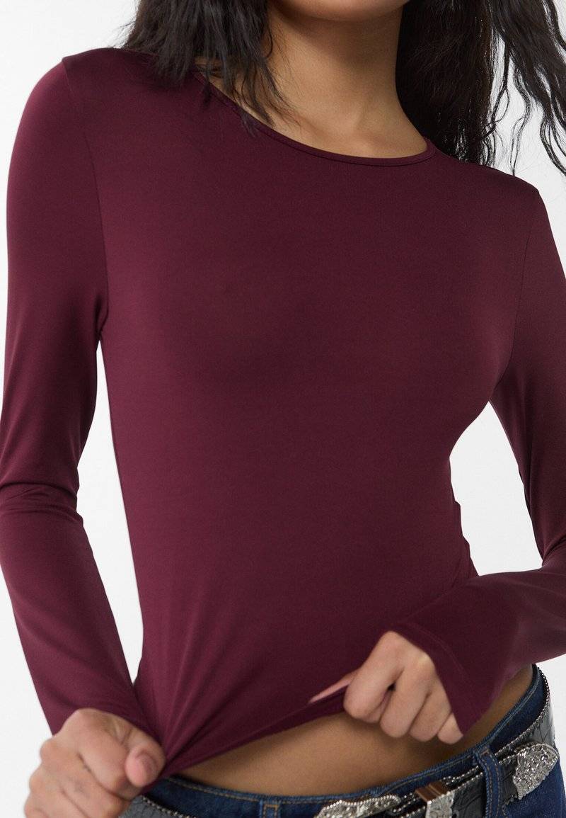 Stradivarius Stradivarius Long sleeved top - bordeaux Meist gekauft