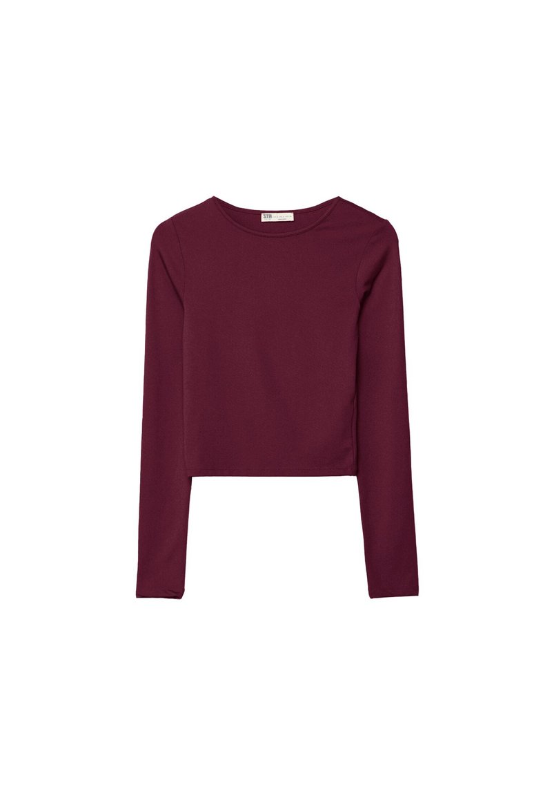 Stradivarius Stradivarius Long sleeved top - bordeaux Meist gekauft
