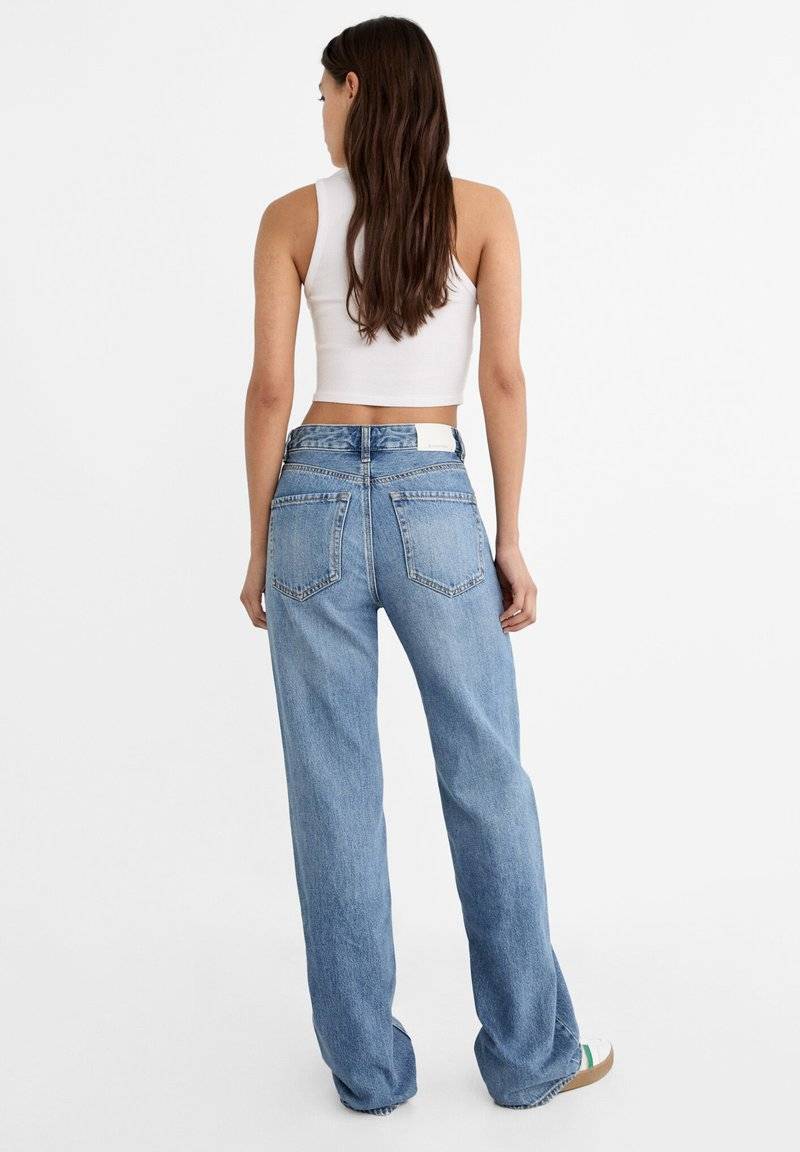 Stradivarius Stradivarius Straight leg jeans - light blue Online