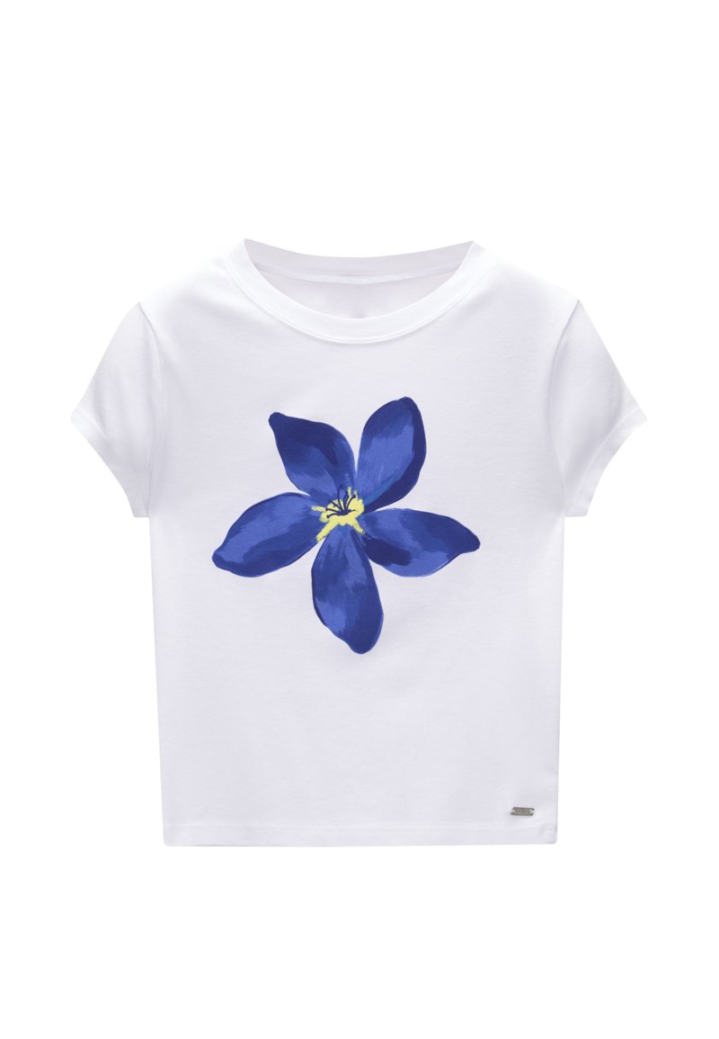 PULL&BEAR PULL&BEAR SHORT SLEEVE FLORAL - Print T-shirt - white Auslauf