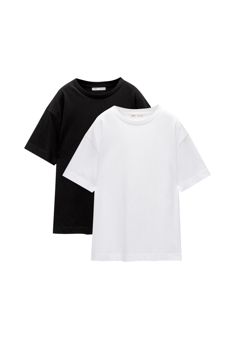 PULL&BEAR PULL&BEAR SHORT SLEEVE - PACK OF 2 - Basic T-shirt - white Verkauf