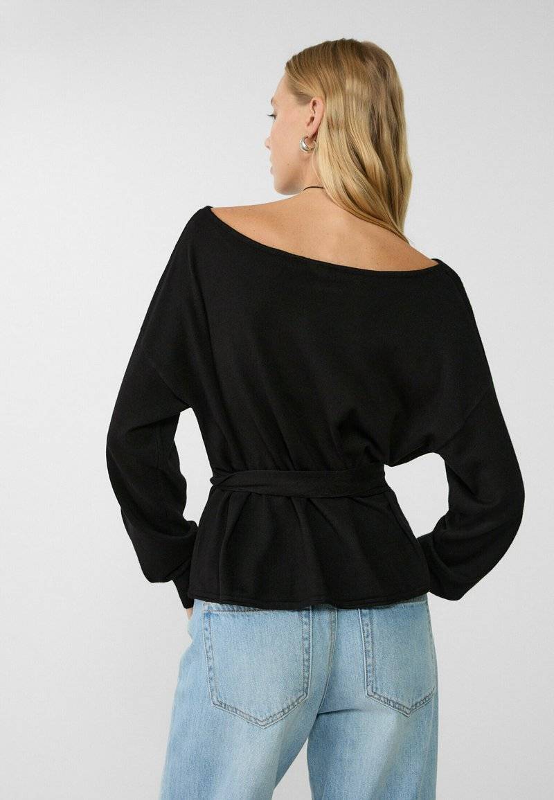 Stradivarius Stradivarius BOAT NECK - Jumper - black im Angebot