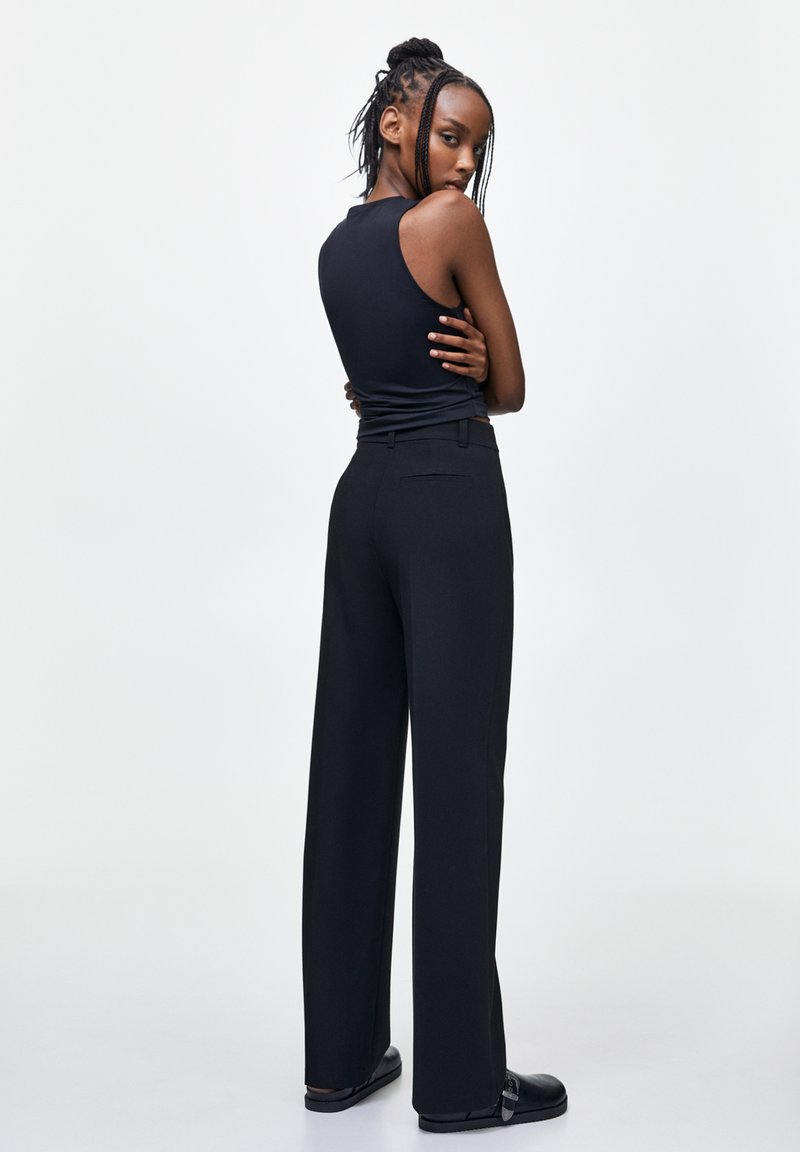 PULL&BEAR PULL&BEAR STRAIGHT - Trousers - black Outlet