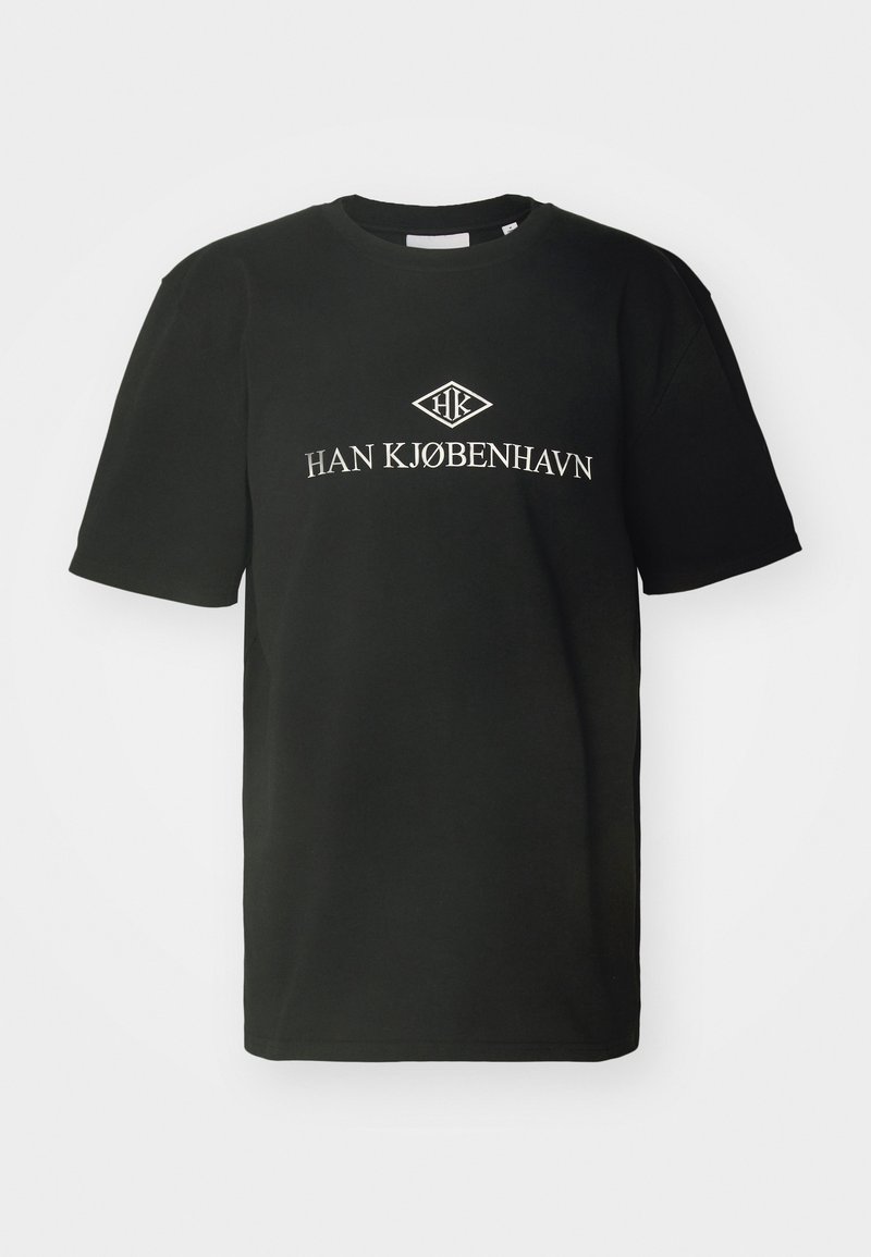 Han Kjøbenhavn Han Kjøbenhavn LOGO BOXY TEE UNISEX - Print T-shirt - black Günstiger Verkauf