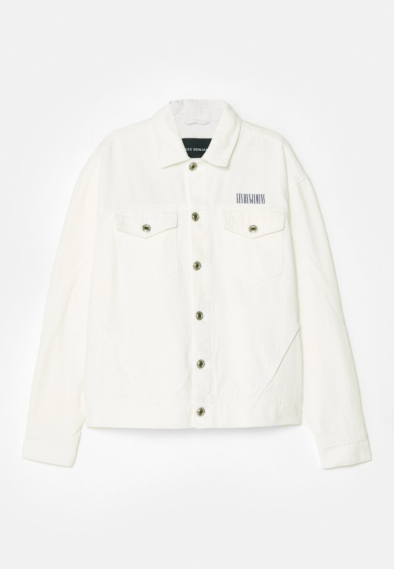 Les Benjamins Les Benjamins JACKET UNISEX - Denim jacket - white Auslauf