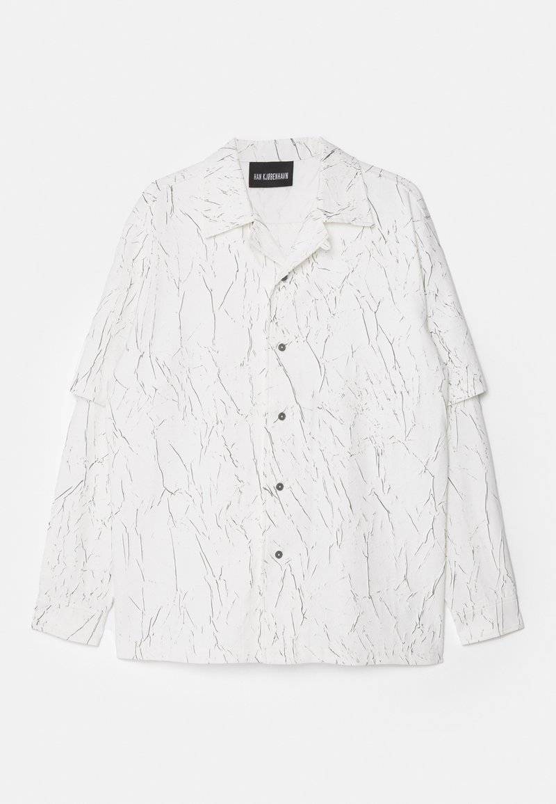 Han Kjøbenhavn Han Kjøbenhavn WRINKLE TWO LAYERED UNISEX - Shirt - white Heißer Verkauf
