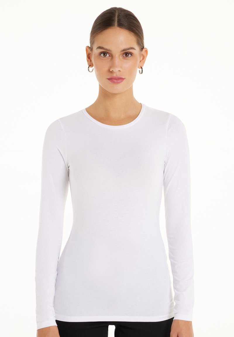 Tezenis Tezenis STRETCH ROUND-NECK - Long sleeved top - bianco