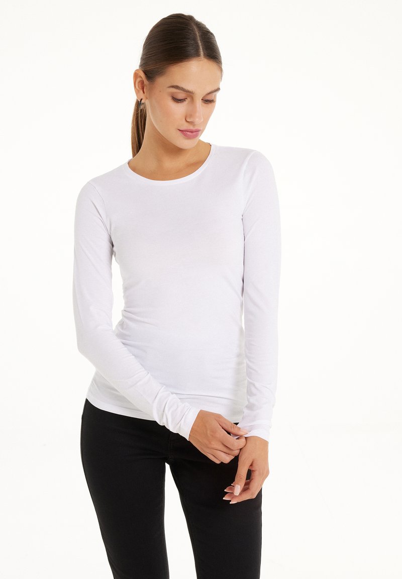 Tezenis Tezenis STRETCH ROUND-NECK - Long sleeved top - bianco Meist gekauft