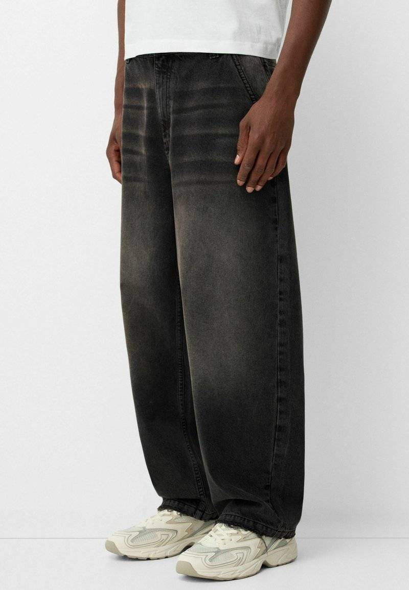 Bershka Bershka Relaxed fit jeans - black denim