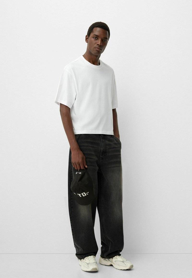 Bershka Bershka Relaxed fit jeans - black denim Angebote