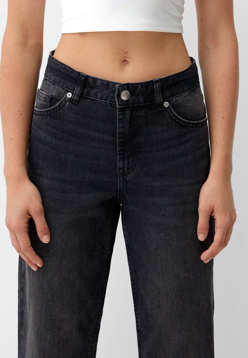Bershka Bershka Straight leg jeans - dark grey Hotsell