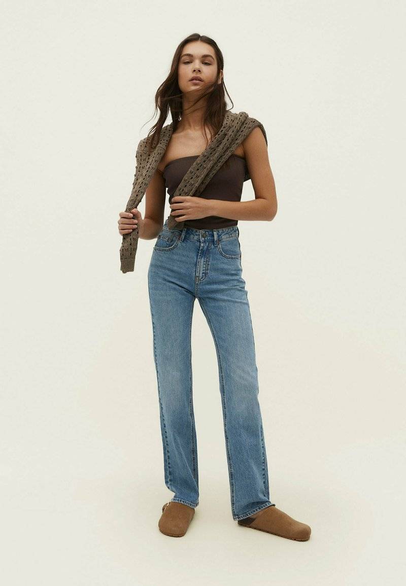 Stradivarius Stradivarius VINTAGE - Straight leg jeans - light blue denim Günstiger Verkauf