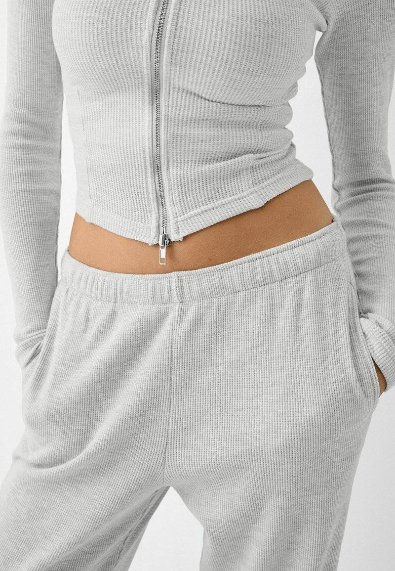 Bershka Bershka LONG SLEEVE - Cardigan - mottled grey Meist gekauft