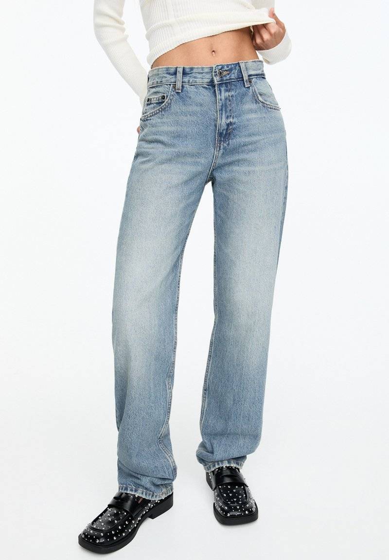PULL&BEAR PULL&BEAR MID - Straight leg jeans - stone blue denim