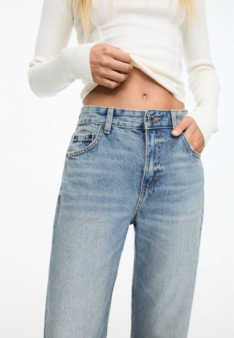 PULL&BEAR PULL&BEAR MID - Straight leg jeans - stone blue denim Outlet