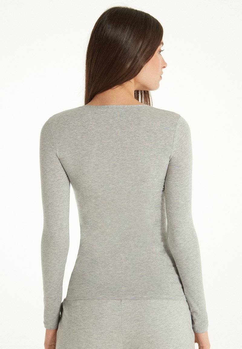 Tezenis Tezenis STRETCH ROUND-NECK - Long sleeved top - grigio melange chiar Hotsell