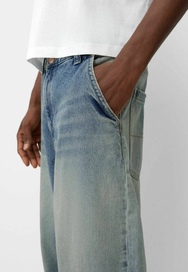 Bershka Bershka Relaxed fit jeans - blue grey Blitzverkäufe