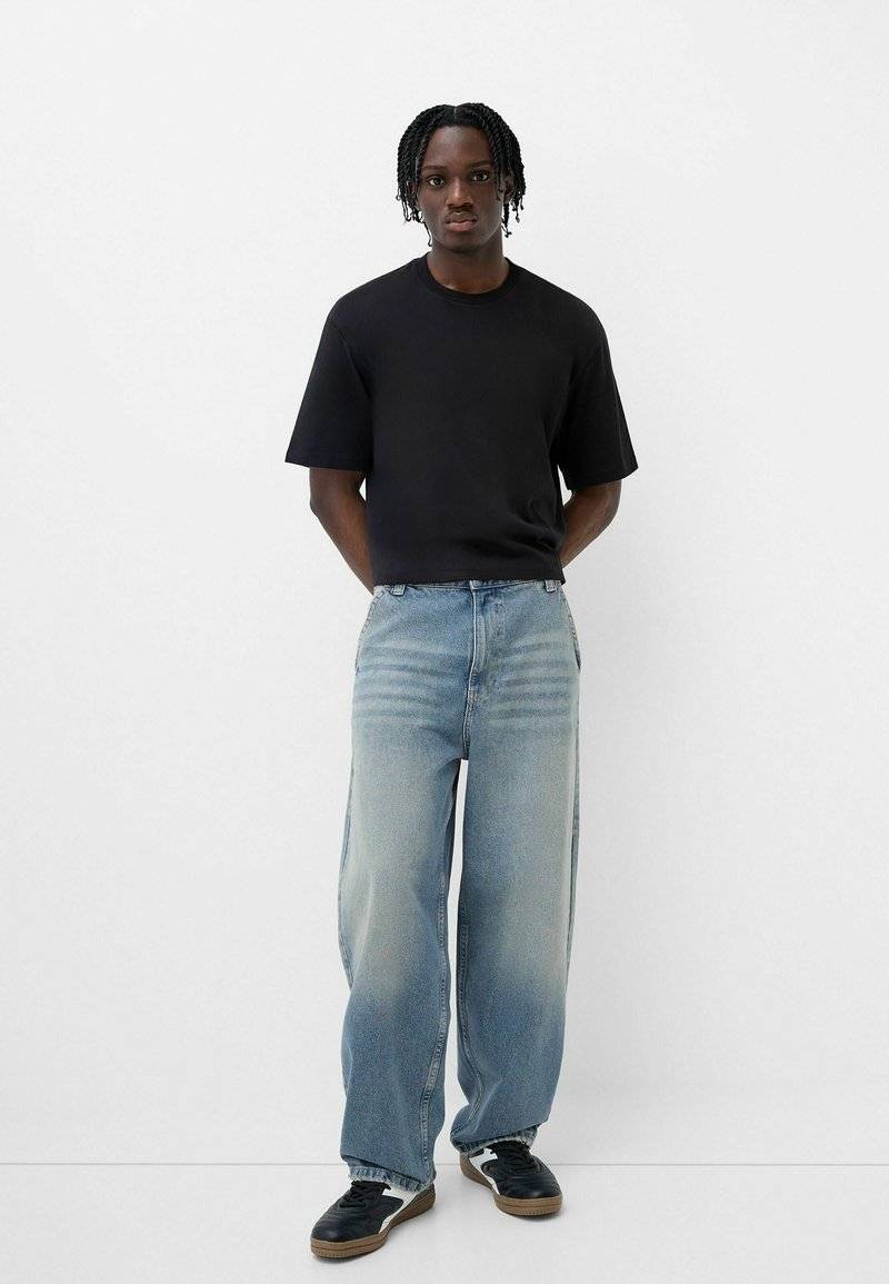 Bershka Bershka Relaxed fit jeans - blue grey Blitzverkäufe