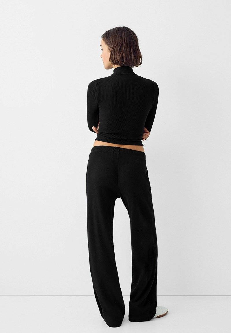 Bershka Bershka LONG SLEEVE - Cardigan - black Outlet