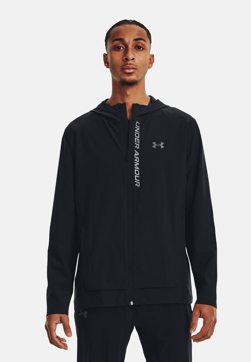 Under Armour Under Armour OUT THE STORM - Running jacket - black jet gray reflective