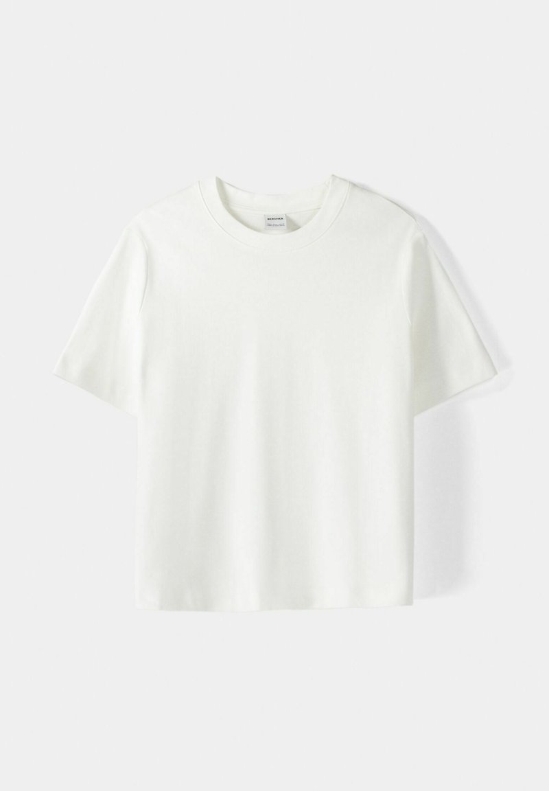 Bershka Bershka SHORT SLEEVE - Basic T-shirt - white im Angebot