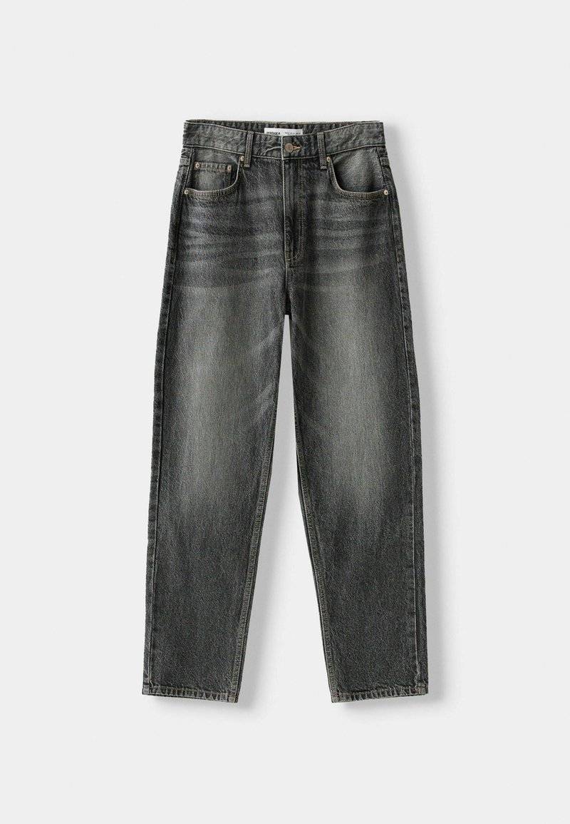 Bershka Bershka Straight leg jeans - mottled dark grey Fabrikverkauf