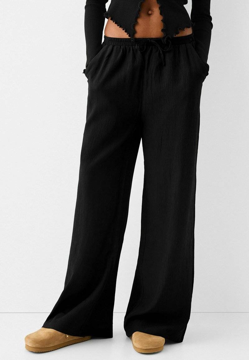 Bershka Bershka Trousers - black