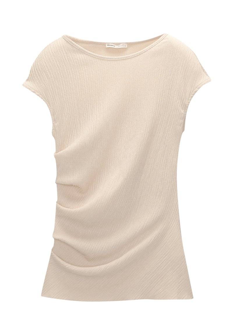 PULL&BEAR PULL&BEAR GATHERED SLEEVELESS - Blouse - beige Günstiger Verkauf