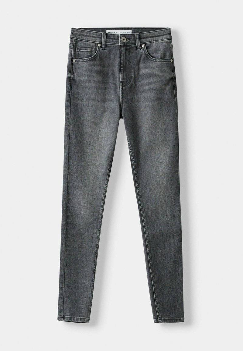 Bershka Bershka SUPER - Jeans Skinny Fit - mottled dark grey Outlet