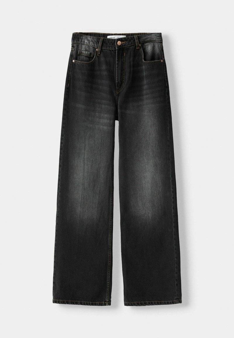 Bershka Bershka BAGGY - Flared Jeans - black Angebote