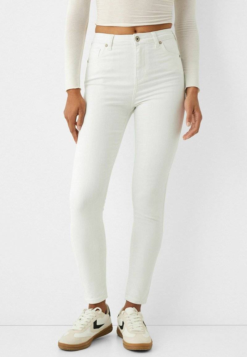 Bershka Bershka SUPER - Jeans Skinny Fit - white