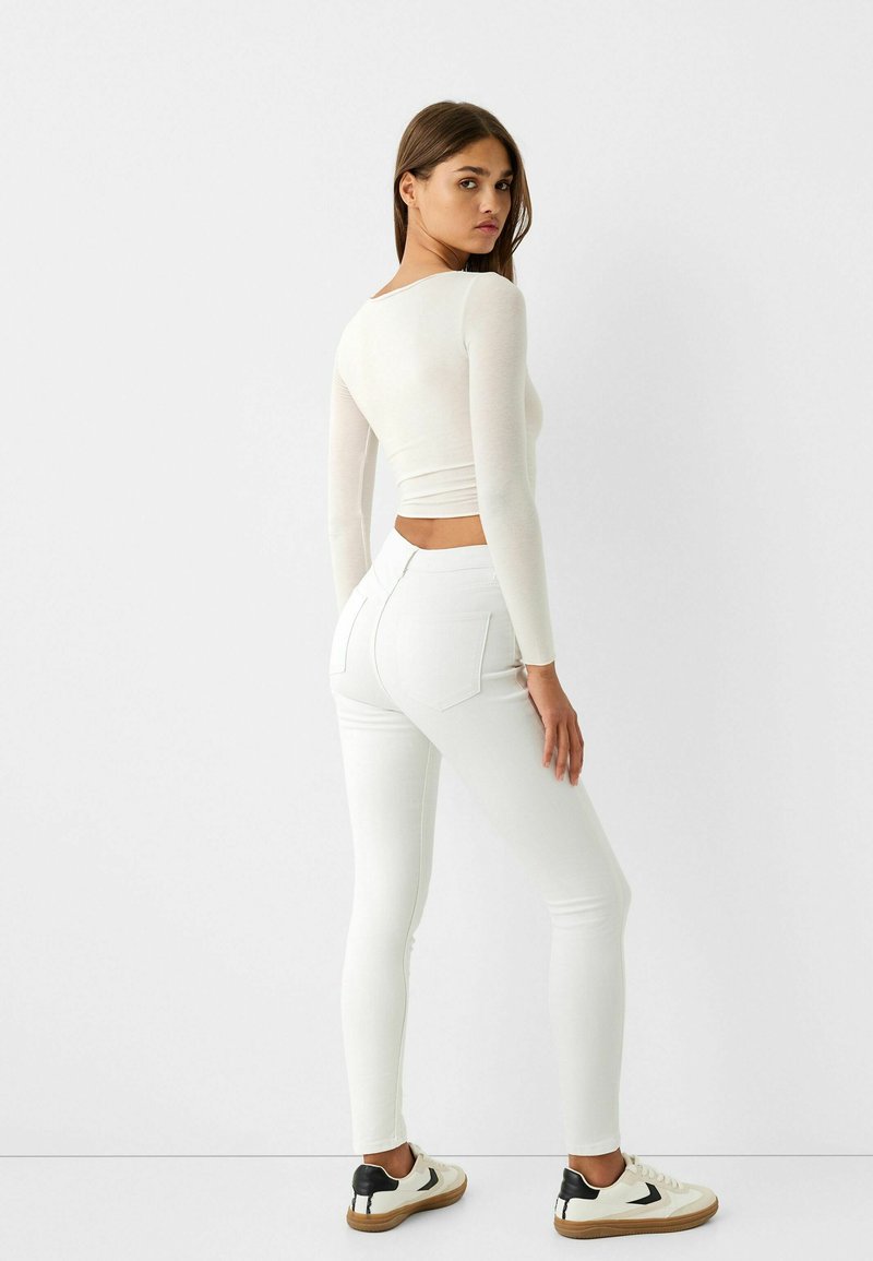 Bershka Bershka SUPER - Jeans Skinny Fit - white Hotsell
