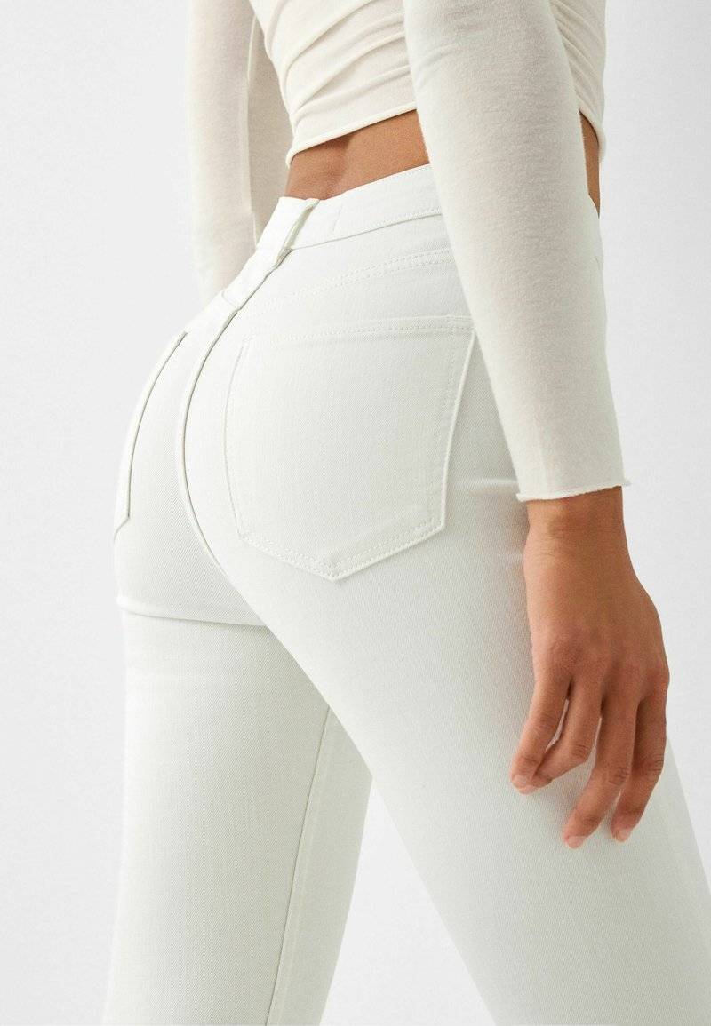 Bershka Bershka SUPER - Jeans Skinny Fit - white Hotsell