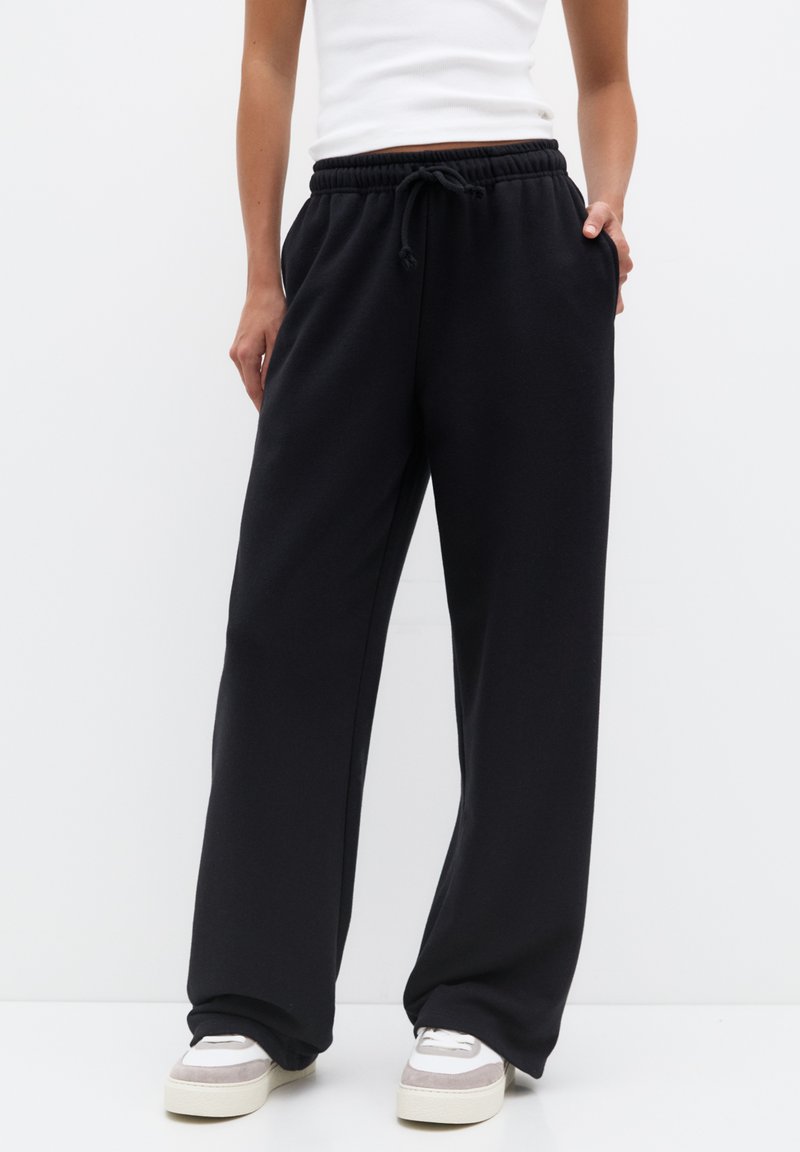 PULL&BEAR PULL&BEAR WIDE-LEG - Tracksuit bottoms - black