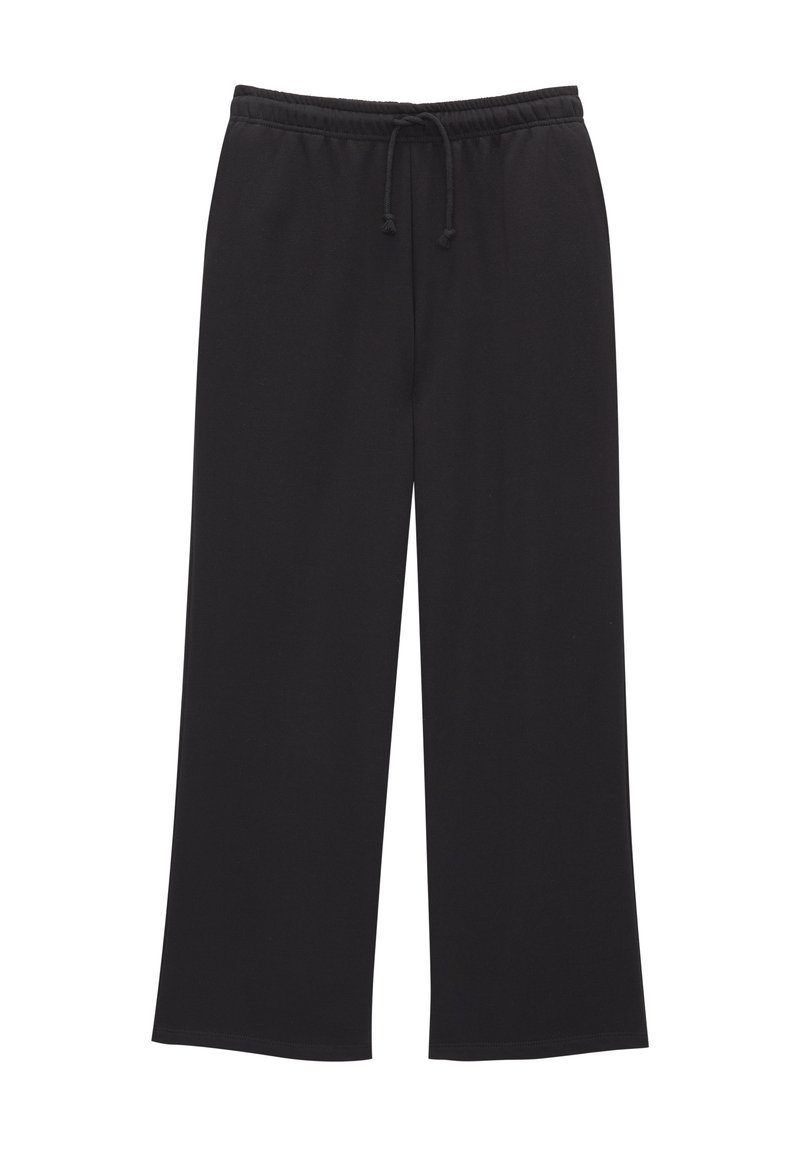 PULL&BEAR PULL&BEAR WIDE-LEG - Tracksuit bottoms - black Schlussverkauf