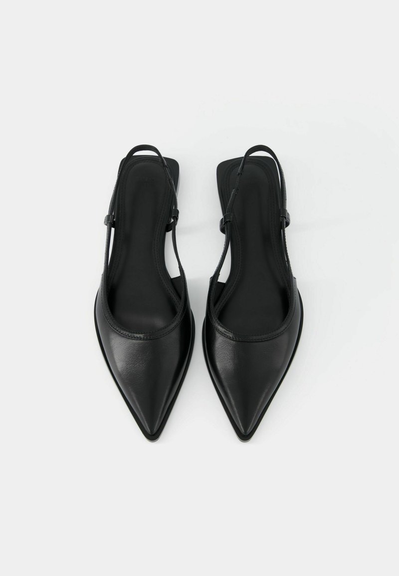 Bershka Bershka POINTED - Slingback ballet pumps - black Saisonschlussverkauf